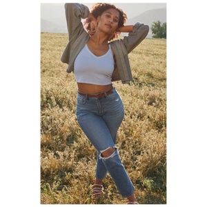 American Eagle Ripped Mom Jeans